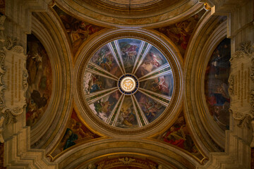 Obraz premium The ceiling of the Ludovisi chapel in S. Ignazio di Loyola church, Rome