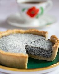 Tart with poppy