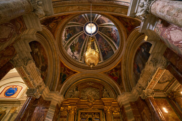 Obraz premium The ceiling of the Ludovisi chapel in S. Ignazio di Loyola church, Rome
