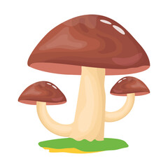 A flat illustrative vector of mushroom 