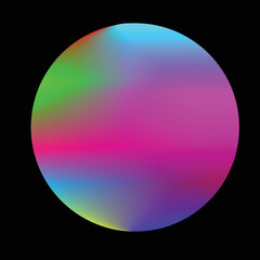 Vector Illustration . Colorful circle .Liquid gradient  Logo . Design element . Abstract Geometric shape .