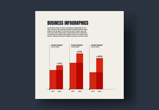 Business Annual Growth Chart Infographics