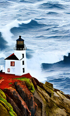 lighthouse on a cliff