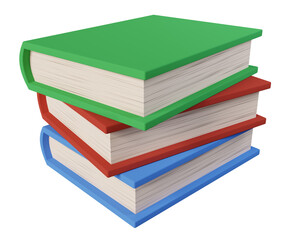 Colorful book fantasy. 3d rendering.	