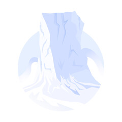 A flat illustration of glacier