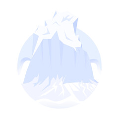A flat illustration of glacier