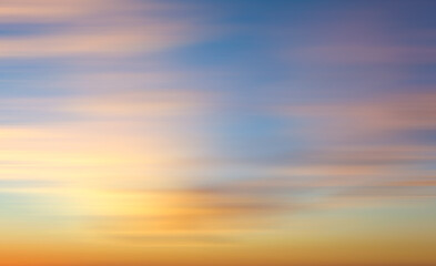 Beautiful Sky and clouds sunset background, blue sky with colorful clouds