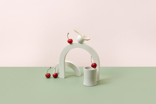 Children's silicone cup and spoon. - Powered by Adobe