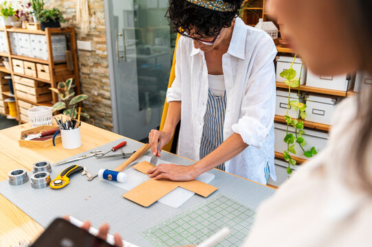 Mature woman self-employed entrepreneur