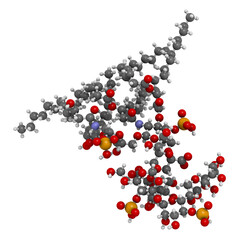 Lipopolysaccharide (LPS, lipid A and inner core fragment) endotoxin molecule from E. coli.