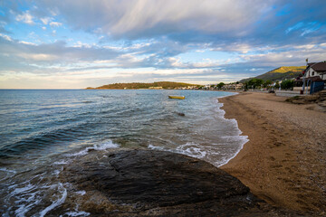 Ozdere Town Beach view in Turkey