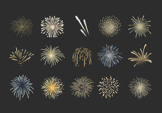 Fireworks Explosion Clipart Illustrations