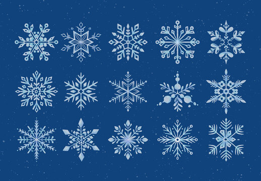 Vintage Christmas Blue Wrapping Paper With Snowflakes Digital Image  Printable Download -  Singapore