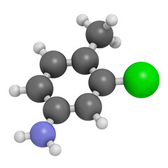 Starlicide avicide molecule (gull toxicant), 3D rendering.