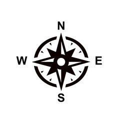 Compass icon on a white background. Vector illustration