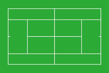 Tennis court for matches.Vector illustration