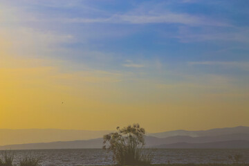 Fototapeta premium Sunset over the lake