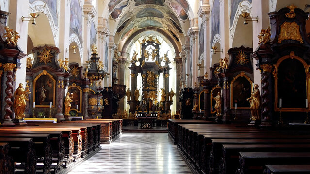 Interior Of The Church Of The Holy Sepulchre