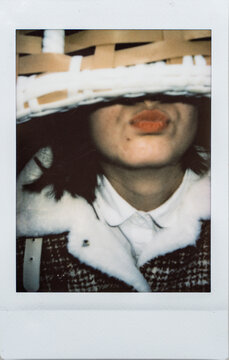 Polaroid photo of young woman 