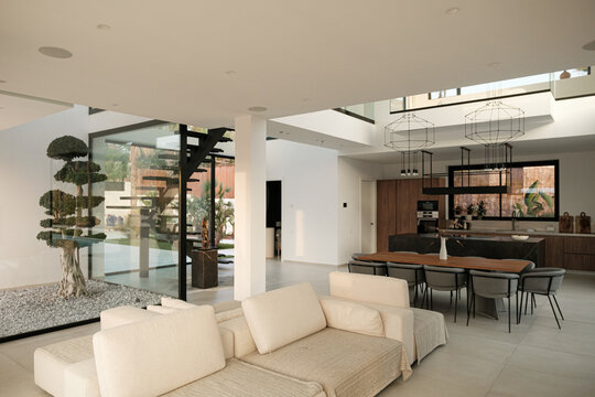 Interior design of luxury home