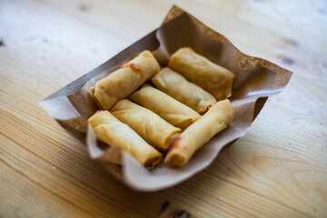Fried Chinese Traditional Spring rolls