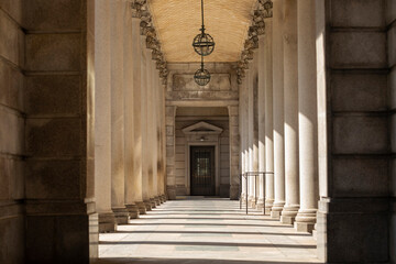 College Campus Atrium  Architecture with column outdoors 