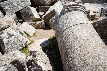 Broken classic ancient column