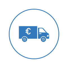 Automobile transport car euro icon | Circle version icon |