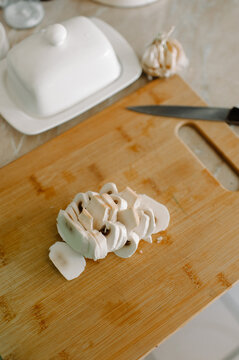 Sliced champignons