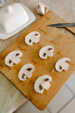 Sliced champignons