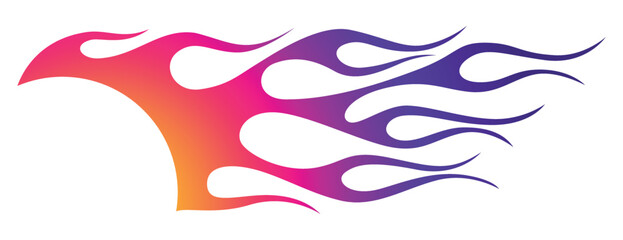 Vector racing car sticker tribal flame motorcycle decal car tattoo graphic