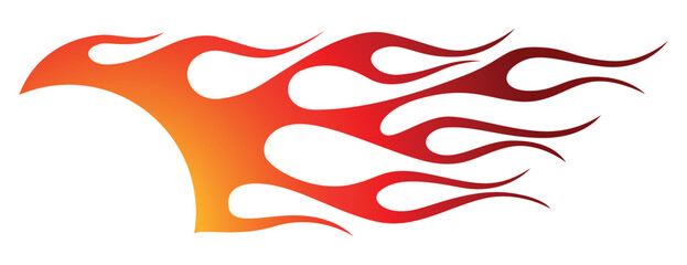 Racing car sticker tribal flame car decal car tattoo vector graphic
