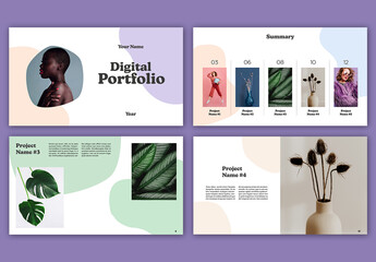 Colorful Digital Portfolio Presentation Layout