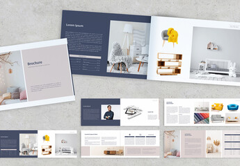Decoration Blue and Nude Brochure