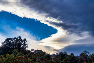 clouds over the mountains
