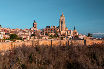 Fototapeta premium Cityscape view from the ancient city of Segovia