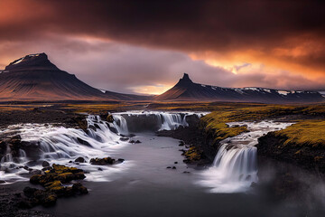 sunrise over the mountains