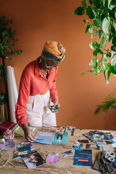 Girl Choosing Photographs