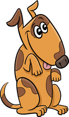 cartoon funny spotted dog comic animal character