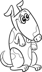 cartoon spotted dog animal character coloring page