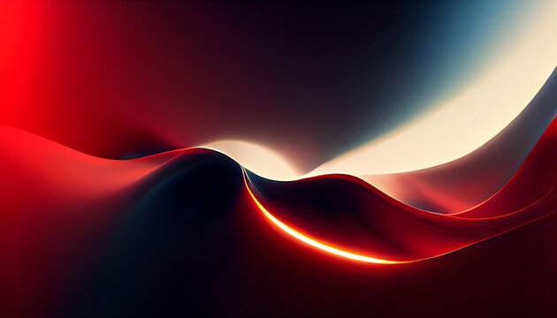 Abstract red and white waves background. Subtle gradients, flow liquid lines. Design element.
