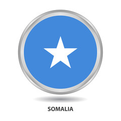 Somalia round flag design is used as badge, button, icon, wall painting