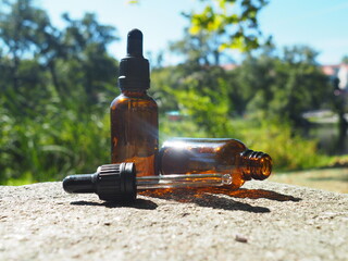 amber glass bottles with dropper