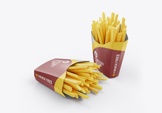 French Fries Packaging Mockup