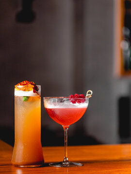 Pink and Orange Cocktail 