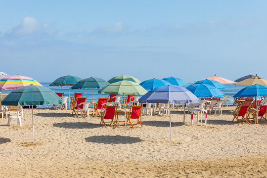 Colorful umbrellas on the beach