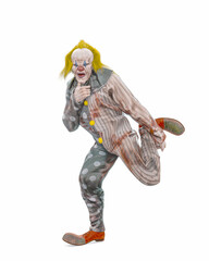 bad clown is dancing