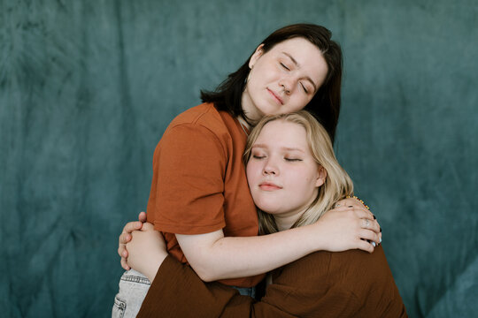 Lesbian Couple Hugging