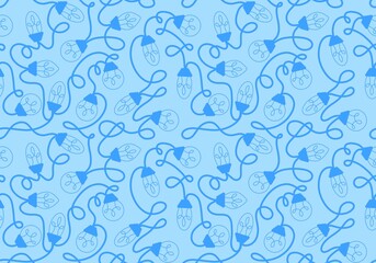 Festive illumination seamless idea light bulbs pattern for wrapping and kids clothes print and study notebooks