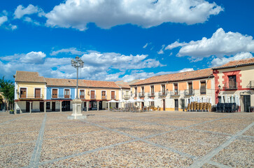 Main square in the town of Navalcarnero, Community of Madrid, Spain